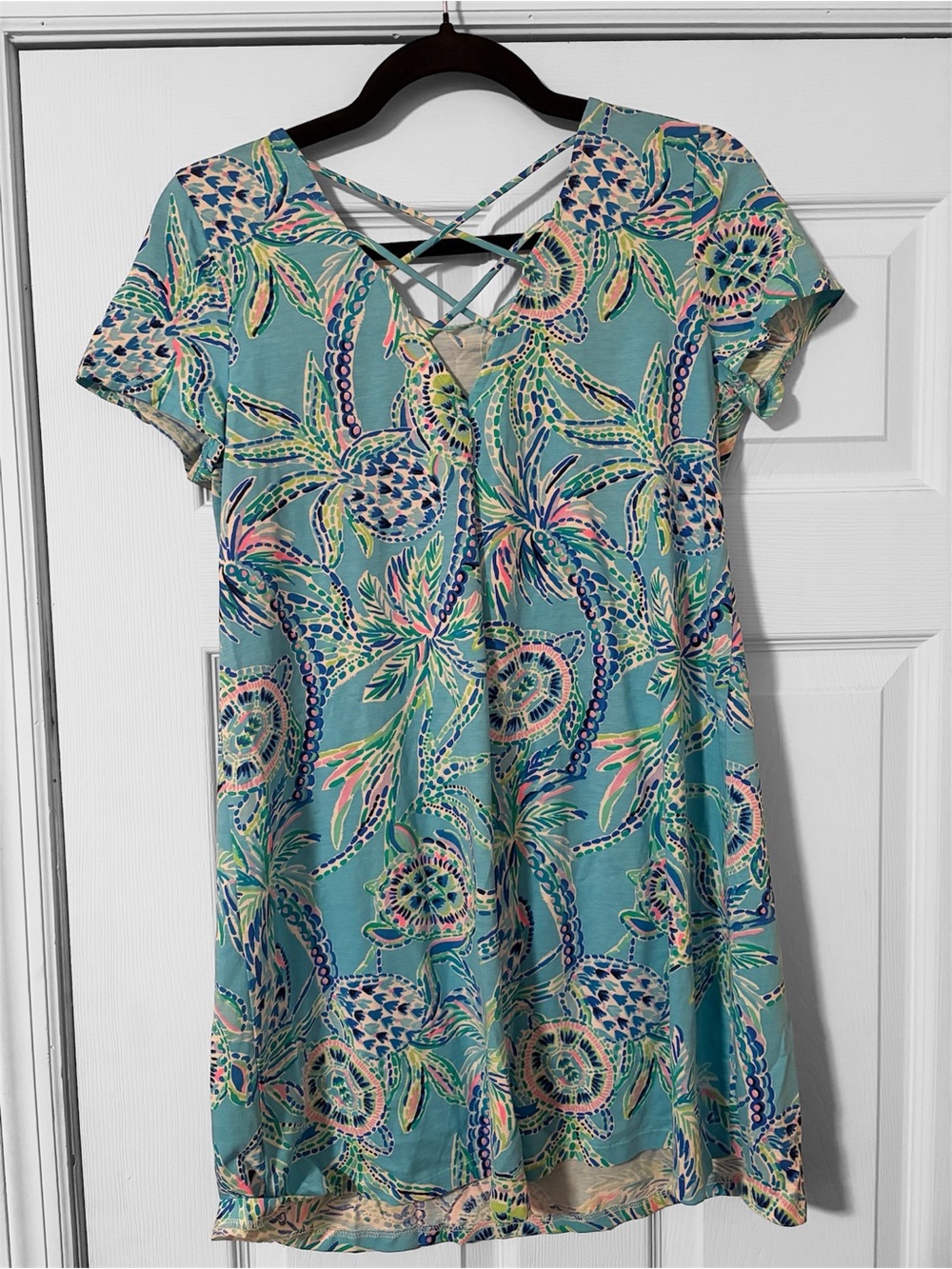 Lilly Pulitzer Kimi Swing Dress in Bermuda Blue Turtle Size Small - Picture 9 of 9